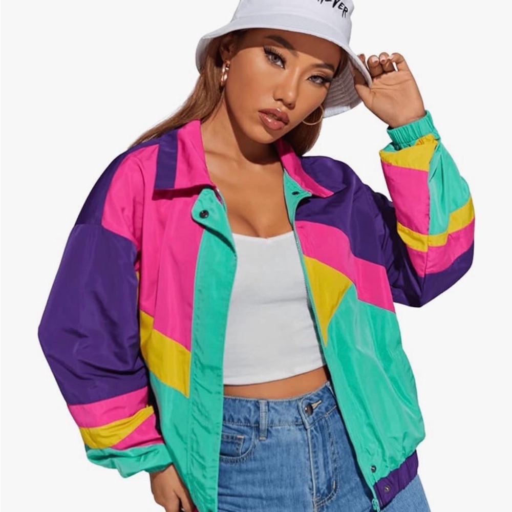 Colorful Women's Windbreaker Jacket